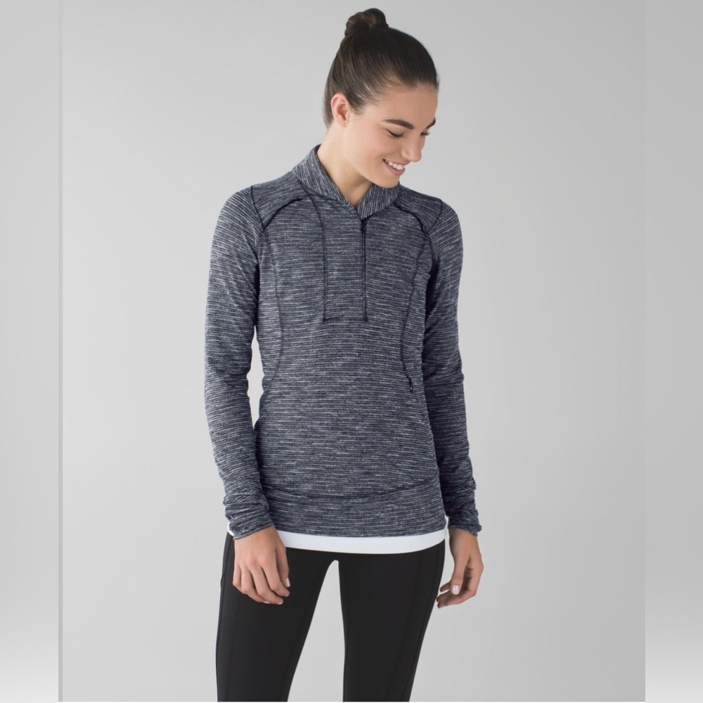 Lululemon | Think Fast Pullover | Coco Pique Black / Black | Women’s Size‎ 12